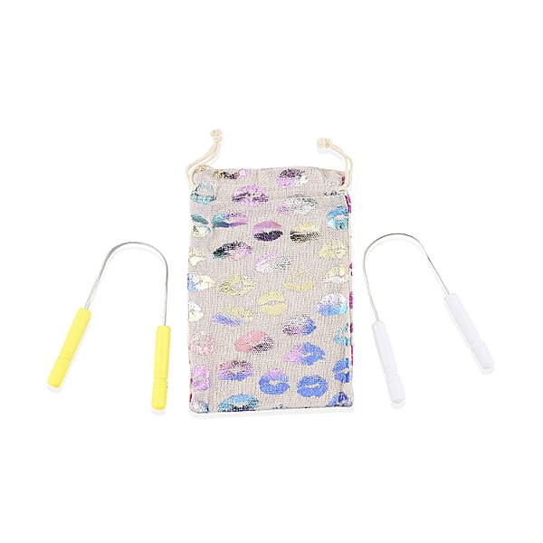 Shop Lc SayAh 2 Pack Yellow Stainless Steel Tongue Scraper OliviaLayne 6 Pack Assorted Colors Biodegradable Toothbrushes