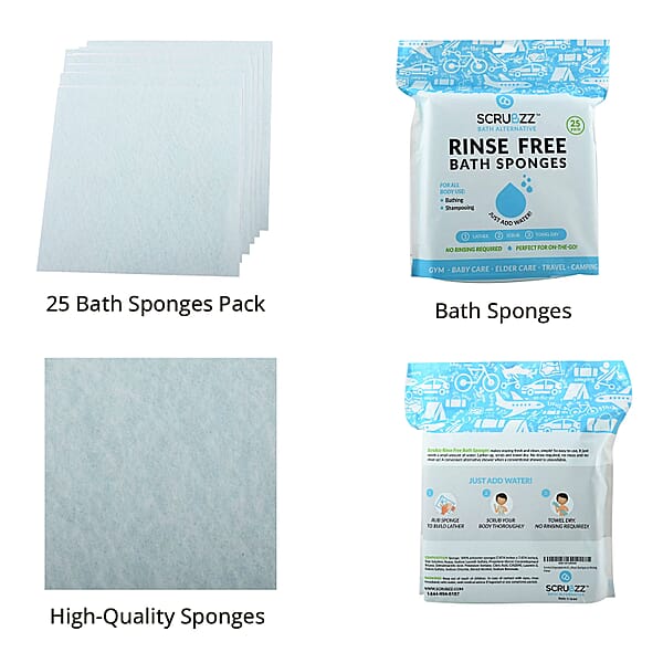 Shop Lc Scrubzz Bath Sponges Regular (25 Packs) Exfoliating Bath Sponges Shower Sponges Body Wash Sponge