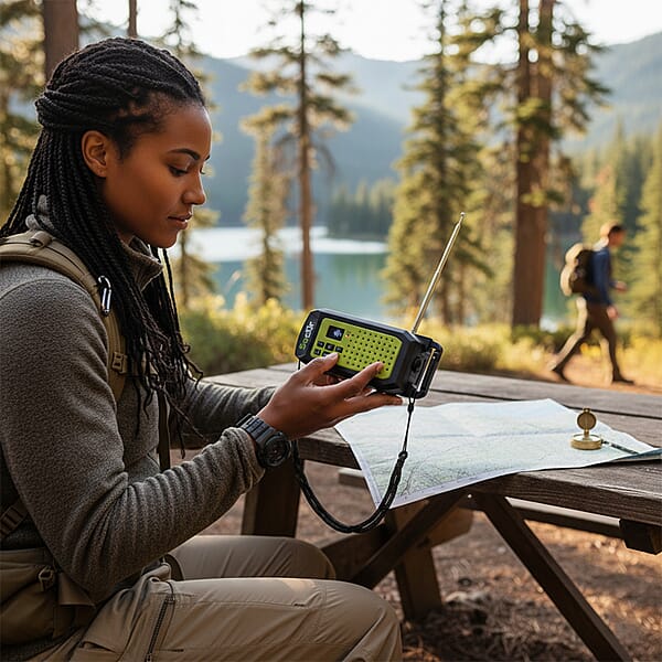 Shop Lc Secure NOAA Weather Band AM/FM - Flashlight Solar Crank Phone Charger And USB