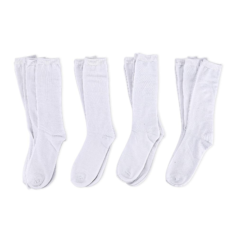 shop lc Set of 10 Pairs 97% Polyester and 3% Spandex Kneehigh Socks - White