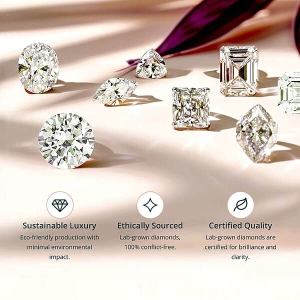 Shop Lc Set Of 2 Luxuriant Lab Grown Diamond G-H SI 1.00 Ctw Solitaire Stud Earrings In Vermeil Yellow Gold Over Sterling Silver