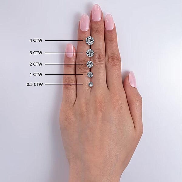 Shop Lc Set Of 2 Luxuriant Lab Grown Diamond G-H SI 1.00 Ctw Solitaire Stud Earrings In Vermeil Yellow Gold Over Sterling Silver