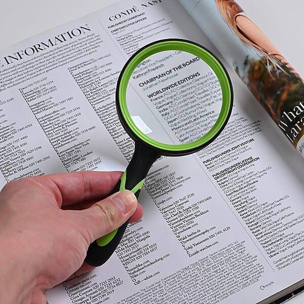Shop Lc Set Of 3 Green-Handheld Magnifying Glass (60mm/5x 80mm/6x And 90mm/7x)
