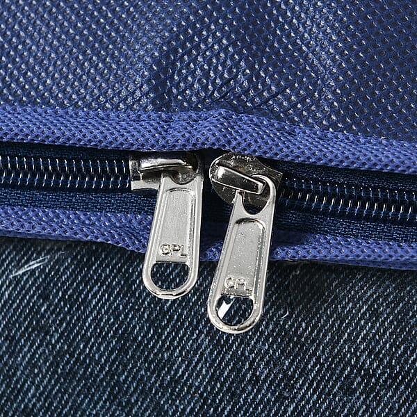 Shop Lc Set Of 5 Dark Navy Non-Woven Fabric Storage Bag With Clear Window