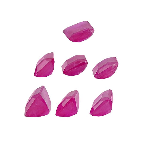 Shop Lc Set Of 7 AAA Montepuez Ruby (Oct 6x4 Mm) 5.00 Ctw