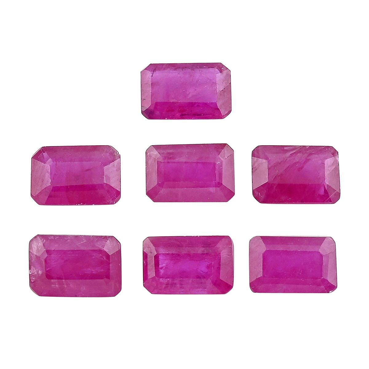 shop lc Set of 7 AAA Montepuez Ruby (Oct 6x4 mm) 5.00 ctw