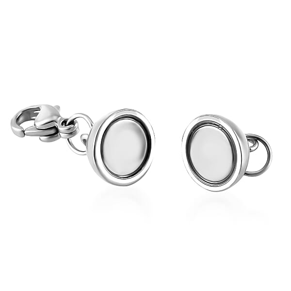 Shop Lc Set Of Three 9mm Magnetic Lock With 9mm Lobster Clasp And 0.6x5mm Ring In ION Palted YG RG And Stainless Steel