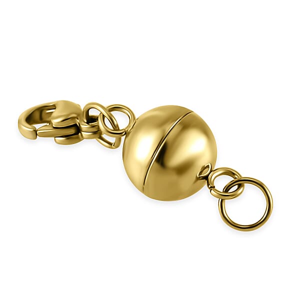 Shop Lc Set Of Three 9mm Magnetic Lock With 9mm Lobster Clasp And 0.6x5mm Ring In ION Palted YG RG And Stainless Steel