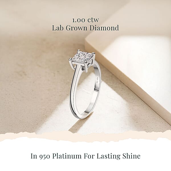 Shop Lc SGL Certified Luxuriant Lab Grown Diamond G-H VS 1.00 Ctw Solitaire Ring In 950 Platinum (Size 6.5)