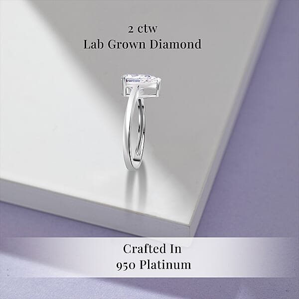 Shop Lc SGL Certified Luxuriant Lab Grown Diamond G-H VS 2.00 Ctw Ring In 950 Platinum 4 Grams