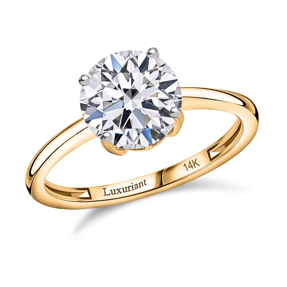 shop lc SGL Certified Luxuriant Lab Grown Diamond VS 3.00 ctw Ring in 14K Yellow Gold