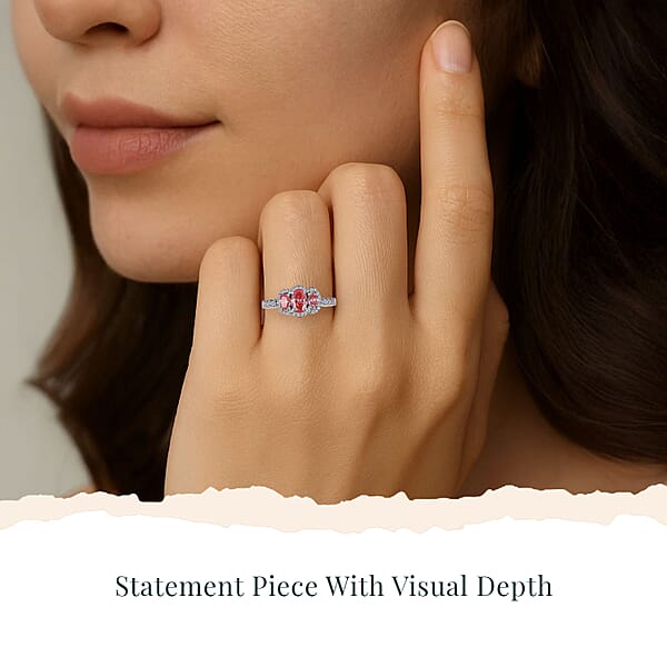 Shop Lc SGL Certified Luxuriant Lab Grown Pink Diamond Lab Grown Diamond Love Ring In 950 Platinum 1.25 Ctw