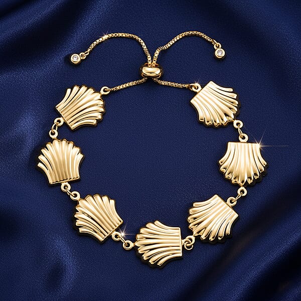 Shop Lc Shell Beaded Chain Bracelet In Goldtone (6.9In)