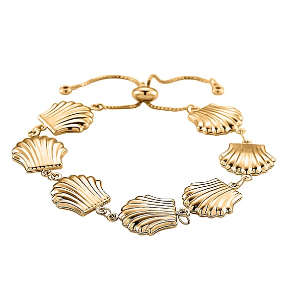 Shop Lc Shell Beaded Chain Bracelet In Goldtone (6.9In)