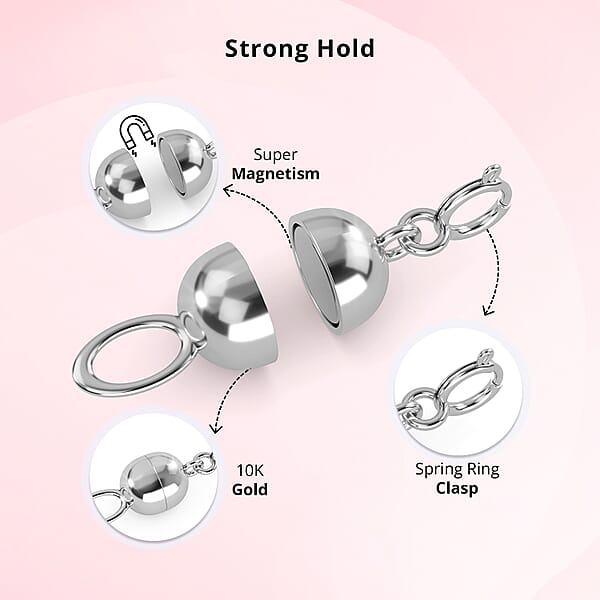 Shop Lc 10K White Solid Gold Magnetic Lock