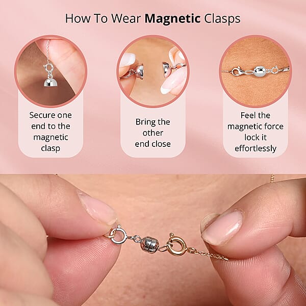 Shop Lc 10K White Solid Gold Magnetic Lock