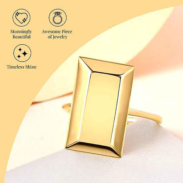 Shop Lc 10K Yellow Gold Bar Ring 1.90 Grams