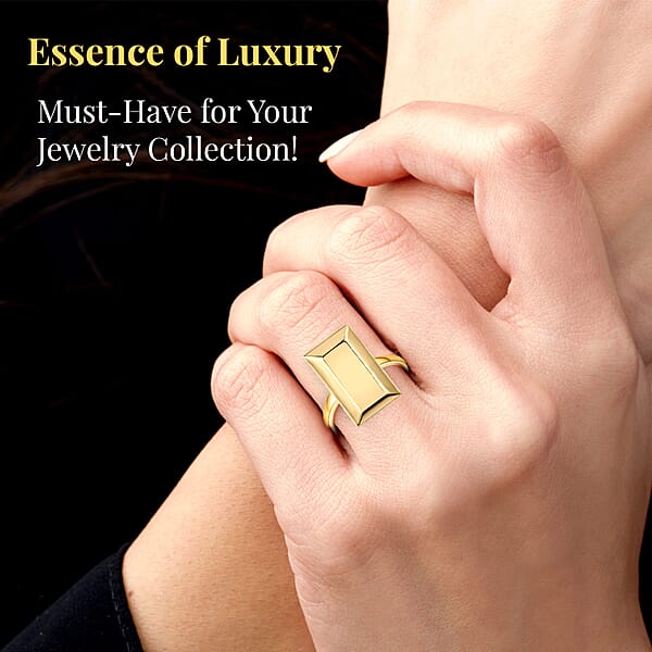 Shop Lc 10K Yellow Gold Bar Ring 1.90 Grams