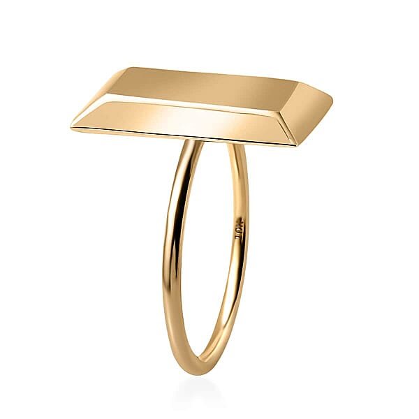 Shop Lc 10K Yellow Gold Bar Ring 1.90 Grams