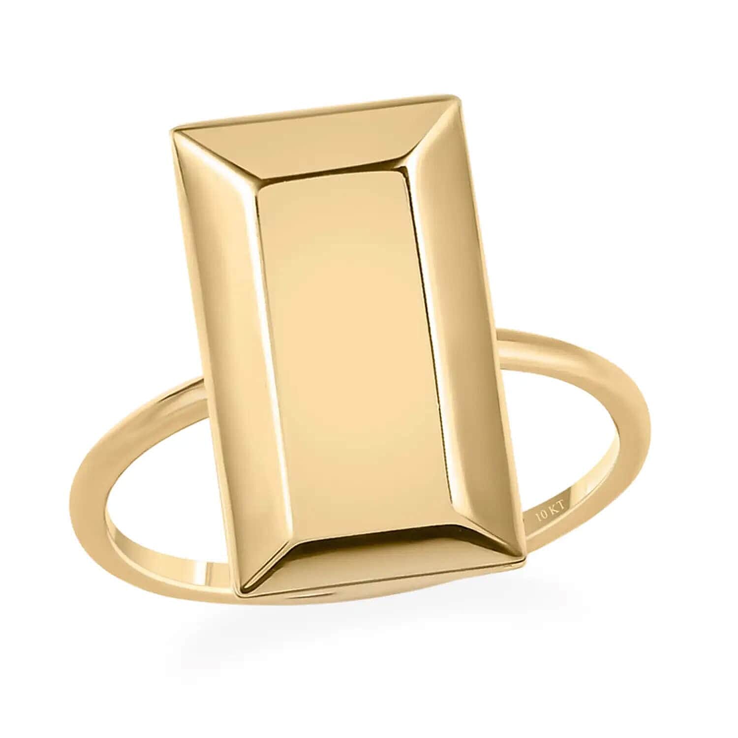 shop lc 10K Yellow Gold Bar Ring 1.90 Grams