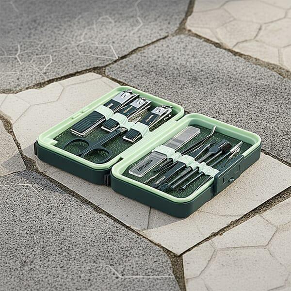 Shop Lc 12pc Mini Travel Case Nail Kit- Green