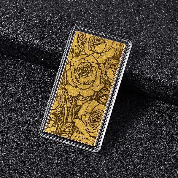 Shop Lc 24K Gold Rose Flower Emboss Sheet 100mg