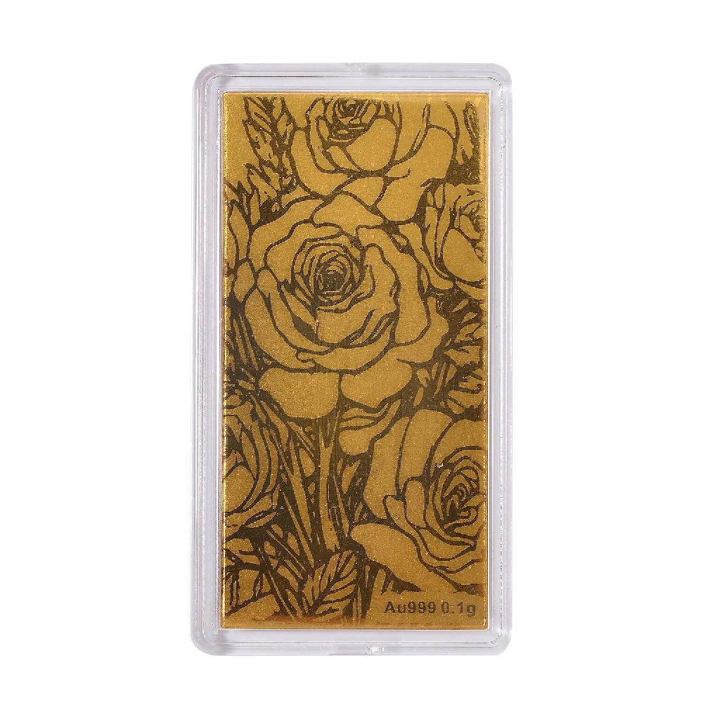shop lc 24K Gold Rose Flower Emboss Sheet 100mg