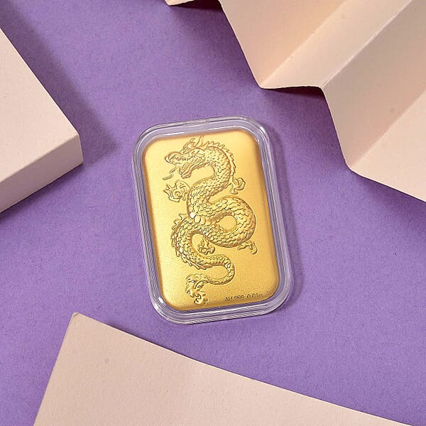 Shop Lc 24K Yellow Gold Dragon Embossed Sheet 10mg