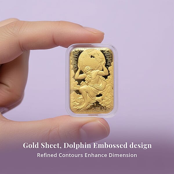 Shop Lc 24K Yellow Golden Atlas Emboss Sheet 10mg