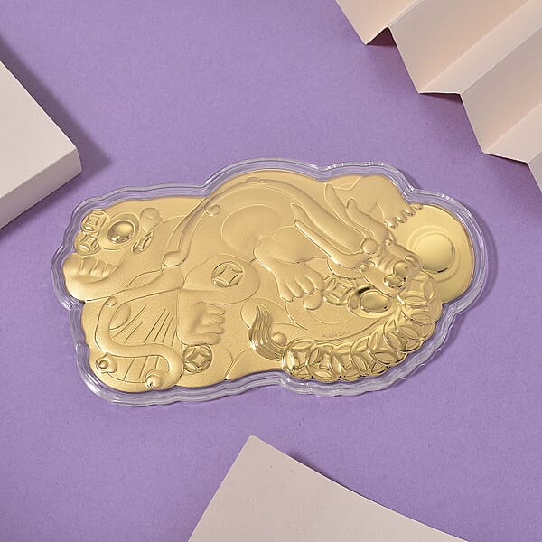 Shop Lc 24K Yellow Golden Pixiu Emboss Sheet 20mg