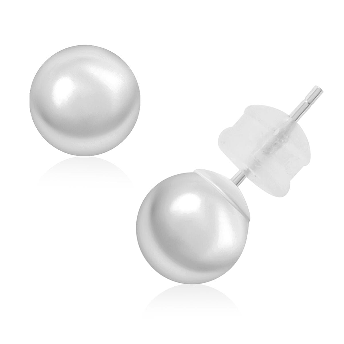 shop lc 7mm Ball Stud Earrings in 14K White Gold