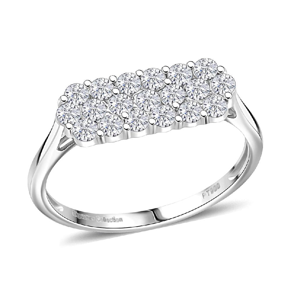 shop lc 900 Platinum Diamond (G-H SI) Ring 1.05 ctw