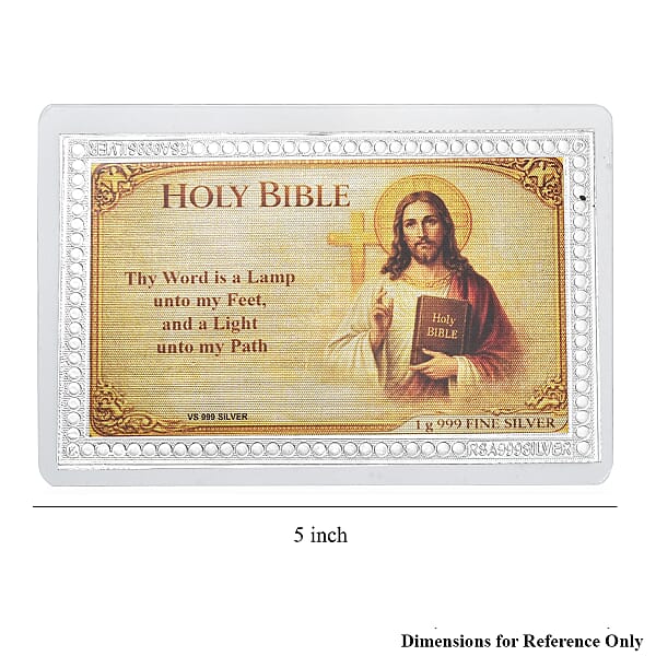 Shop Lc 999 Fine Silver Holy Bible Emboss Sheet 1g