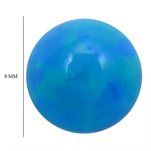 Shop Lc AAA Enhanced Blue Opal (Rnd 8 Mm) 1.00 Ctw