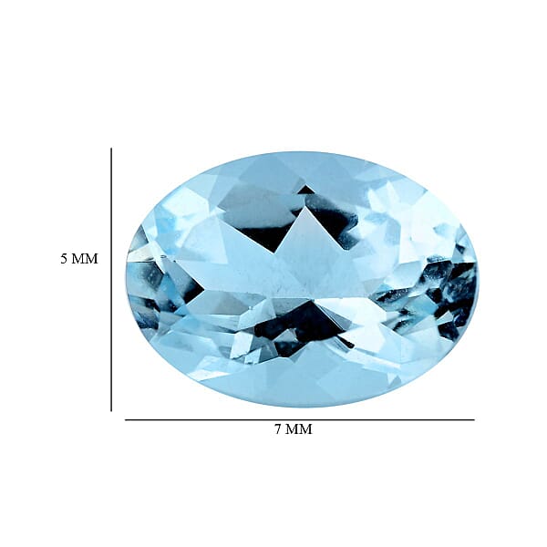 Shop Lc AAA Mangoro Aquamarine (Ovl 7x5 Mm) 0.90 Ctw