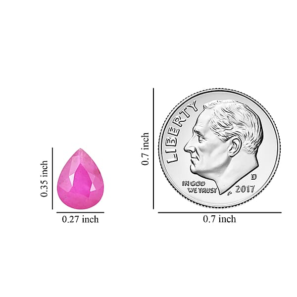 Shop Lc AAA Montepuez Ruby (Pear 9x7 Mm) 1.80 Ctw