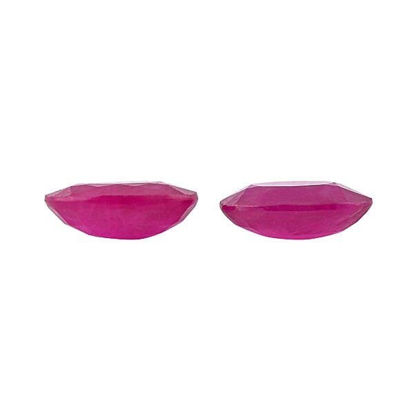 Shop Lc AAA Ruby Set Of 2 (Ovl 6x4 Mm) 1.00 Ctw