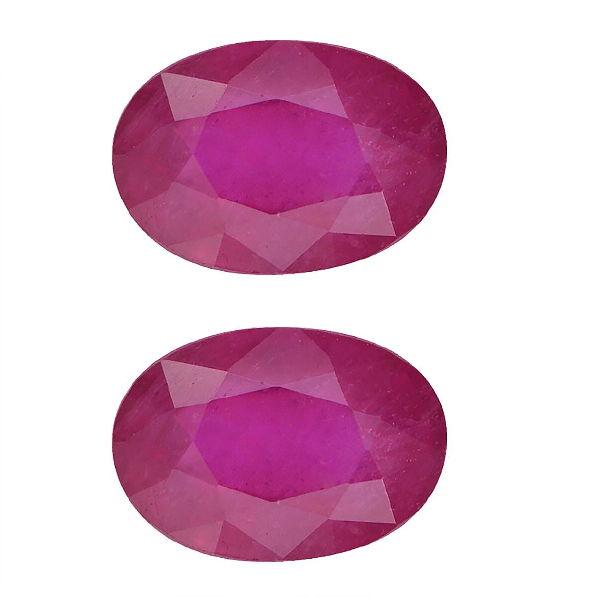 shop lc AAA Ruby Set of 2 (Ovl 6x4 mm) 1.00 ctw