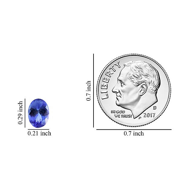 Shop Lc AAA Tanzanite (Ovl 7.5x5.5 Mm) 1.02 Ctw