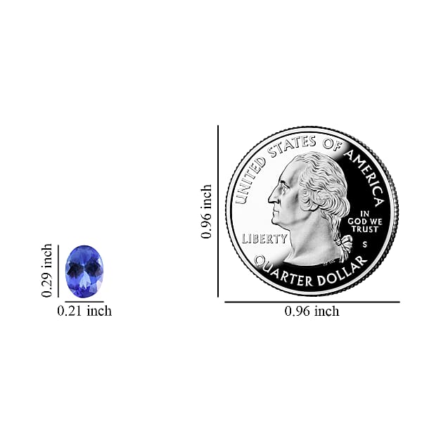 Shop Lc AAA Tanzanite (Ovl 7.5x5.5 Mm) 1.02 Ctw