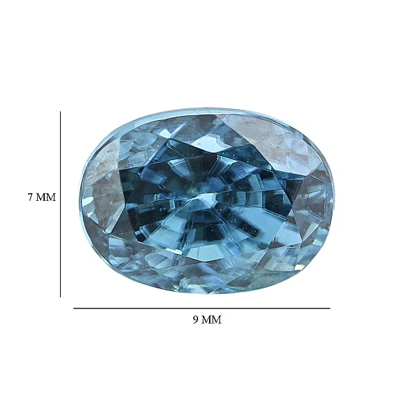 Shop Lc AAAA Blue Zircon (Oval 9x7 Mm) 2.70 Ctw