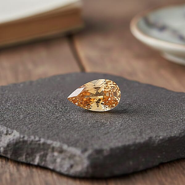 Shop Lc AAAA Golden Zircon (Pear 10x7 Mm) 2.50 Ctw