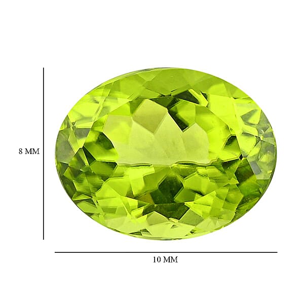 Shop Lc AAAA Kashmir Peridot (Ovl 10x8 Mm) 2.50 Ctw
