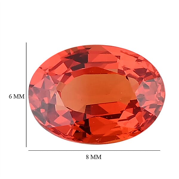 Shop Lc AAAA Sunset Sapphire (Oval 8x6 Mm) 1.40 Ctw