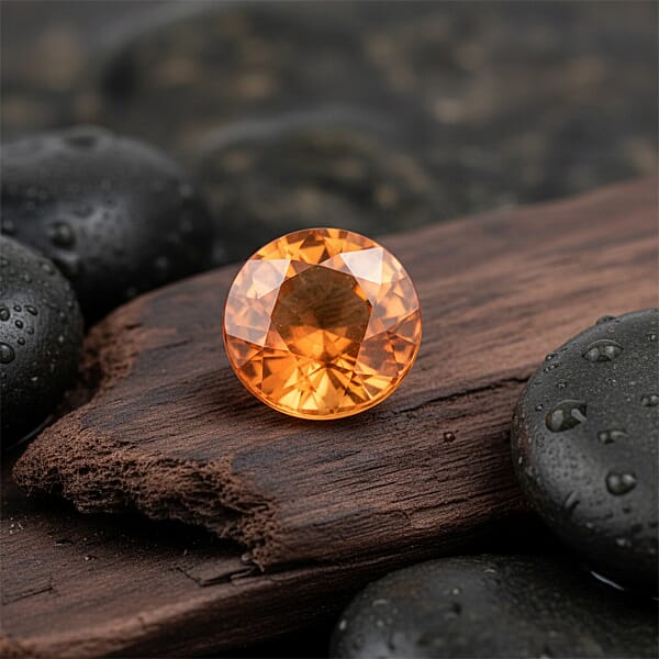 Shop Lc AAAA Sunset Sapphire (Rnd 5 Mm) 0.60 Ctw