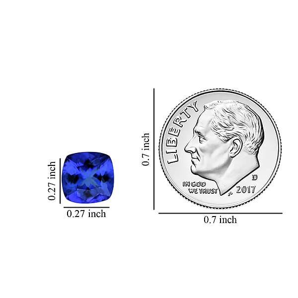 Shop Lc AAAA Tanzanite (Cush 7 Mm) 1.60 Ctw
