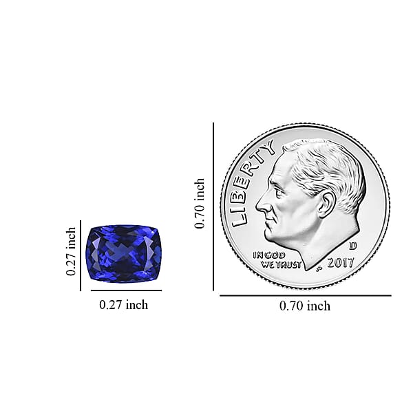 Shop Lc AAAA Tanzanite (Cush 7x7 Mm) 1.60 Ctw