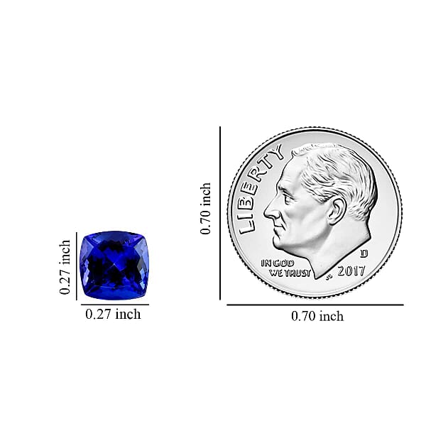 Shop Lc AAAA Tanzanite (Cush 7x7 Mm) 1.60 Ctw