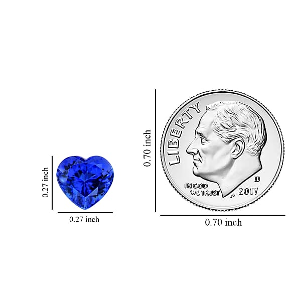 Shop Lc AAAA Tanzanite (Hrt 7 Mm) 1.25 Ctw