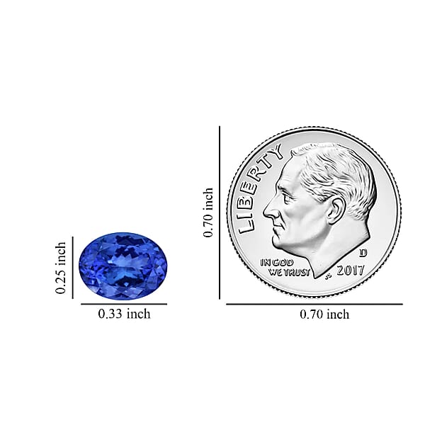Shop Lc AAAA Tanzanite (Oval 8x6 Mm) 1.20 Ctw